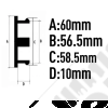 Emblème Jeep pour cache moyeu de jante aluminium - diamètre 60mm - à clipser