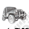 Boucle de ceinture JEEP en métal (taille: 8.5cm x 6cm)