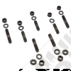 Kit boulonneries pour collecteurs d'admission et échappement moteur Go-Devil pour Jeep Willys MB, Ford GPW, Hotchkiss M201, M38, CJ2A, CJ3A