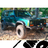Pare chocs avant acier avec porte treuil (modèle EXT) Rock Army Jeep Cherokee XJ