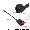 Ceinture de Sécurité Noire Universelle 3 Points pour Jeep, 4x4, voiture, camion, ...