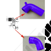 Kit de 2 durites silicones de remplacement pour durite de turbo / boite à air 2.8L CRD Jeep Wrangler JK