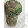 Casquette Jeep Club - Camouflage militaire vert - Ecriture Jeep en kaki surpiqué de noir