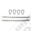 Chainette et anneau de vis oreille (jeu de 4) - Jeep Willys MB, GPW, M201 - WOA2501 / A2501