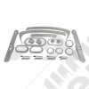 Complete Interior Trim Kit (2-Door; Brushed Silver)