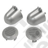 Tweeter Covers (Brushed Silver)