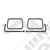 Kit de 2 rétroviseurs (forme carré) sur charnières de portes pour Jeep CJ5, CJ7, CJ8, Wrangler YJ, TJ, JK, JL, Gladiator JT