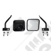Kit de rétroviseurs noirs (format carré) avec fixation sur baie de pare brise pour Jeep CJ7, Wrangler YJ, TJ, JK