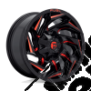 Jante aluminium Fuel Offroad noir et rouge D755 Reaction 5x127 / 9x17 / ET: -12 - 1450.176 / D75517902645 / D-75517902645 / 75517902645