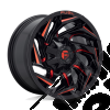 Jante aluminium Fuel Offroad noir et rouge D755 Reaction 5x127 / 9x17 / ET: -12 - 1450.176 / D75517902645 / D-75517902645 / 75517902645