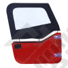 Kit haut de fenêtres en toile amovible pour demi-porte couleur noire pour Jeep Wrangler TJ