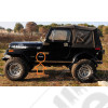 Autocollant "Jeep" , couleur argent il ce trouve sur le coté de la caisse des Wrangler YJ, TJ et CJ