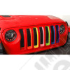 Kit d'inserts multicolore (enjoliveurs) de calandre pour Jeep Wrangler JL