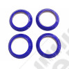 Kit d'enjoliveurs de tableau de bord et portes (18 pièces) (couleur: bleu) pour Jeep Wrangler JK