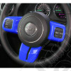Kit d'enjoliveurs de tableau de bord et portes (18 pièces) (couleur: bleu) pour Jeep Wrangler JK