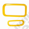 Kit d'enjoliveurs de tableau de bord et portes (18 pièces) (couleur: jaune) pour Jeep Wrangler JK