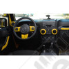Kit d'enjoliveurs de tableau de bord et portes (18 pièces) (couleur: jaune) pour Jeep Wrangler JK
