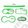 Kit d'enjoliveurs de tableau de bord et portes (18 pièces) (couleur: vert) pour Jeep Wrangler JK