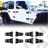 Kit enjoliveurs de charnières de portes (couleur: noire) Jeep Wrangler JL Unlimited (4 portes) 