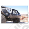 Rigid Series Full Front Bumper / COMPLETE with winch opening, integrated winch plate, Bull Bar, 6" light pockets, and recovery points. Powder coated textured black. 3/16" steel, Made in the USA The bumper comes with a 6" round light pocket. Most 6" roun