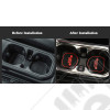 Kit tapis caoutchouc pour rangement tableau de bord avec logo Jeep couleur rouge pour Jeep Wrangler JL