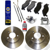 Kit freinage avant complet (disques, plaquettes, étriers, durites, liquide de frein, nettoyant dégraissant) pour Jeep Cherokee XJ
