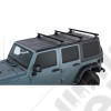 Galerie de toit Rhino-Rack complète (3 barres) pour Jeep Wrangler JK Unlimited (4 portes) 