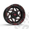 Jante alu Grid Wheels (noir et rouge) 9x17 / 5x114.3 / ET: -12 - GD1417090027E178 / E17927T178 - Jante Alu 17 pouces