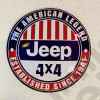 Plaque acier ronde déco (American Legend) 
