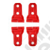 KENJCHP-RED-JLU Kit enjoliveurs de charnières de portes (couleur: rouge) Jeep Wrangler JL (2 portes) (pour le Unlimited prendre 2 jeux)