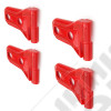 KENJCHP-RED-JLU Kit enjoliveurs de charnières de portes (couleur: rouge) Jeep Wrangler JL (2 portes) (pour le Unlimited prendre 2 jeux)