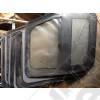 Occasion: Kit de 2 portes en toiles (coin carrés) (couleur: simili cuir noir) Jeep CJ7 et Wrangler YJ (sans poignées, sans charnières).