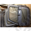 Occasion: Kit de 2 portes en toiles (coin carrés) (couleur: simili cuir noir) Jeep CJ7 et Wrangler YJ (sans poignées, sans charnières).