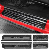Kit de 4 protections de seuils de portes avant et arrière noirs "1941" pour Jeep Wrangler JL Unlimited (4 portes)