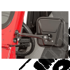 Kit de rétroviseurs noirs (format carré) avec fixation sur baie de pare brise pour Jeep CJ7, Wrangler YJ, TJ, JK