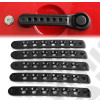 Kit enjoliveurs de portes en aluminium noir Jeep Wrangler JK Unlimited (4 portes) 