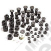 Suspension Bushing Kit, Polyurethane, Black; 87-95 Jeep Wrangler YJ