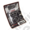 Suspension Leaf Spring Shackle Bushing Kit, Front, Black; 76-86 CJ
