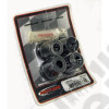 Suspension Leaf Spring Shackle Bushing Kit, Rear, Black; 76-81 CJ5/CJ7