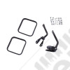 Door Mirror Kit, Black; 55-86 Jeep CJ5/CJ6/CJ7/CJ8 Scrambler