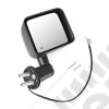 Door Mirror, Right, Heated, Power, Black; 11-13 Jeep Wrangler JK