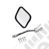Door Mirror Kit, Left, Head/Arm, Stainless Steel; 55-86 Jeep CJ