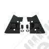 Mirror Relocation Bracket Kit, Black; 97-02 Jeep Wrangler TJ