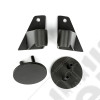 Mirror Relocation Bracket Kit, Textured Black; 07-18 Jeep Wrangler JK