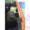 Quick Release Mirror, Rectangular, Textured Black; 97-18 Jeep Wrangler