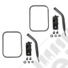 Quick Release Mirror, Rectangular, Textured Black 97-18 Jeep Wrangler