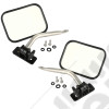 Quick Release Mirror Relocation Kit, Stainless; 97-18 Wrangler TJ/JK