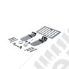 Hood Kit, Complete, Stainless Steel; 98-06 Jeep Wrangler TJ