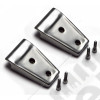 Hood Hinge Cover Kit, Stainless Steel; 07-18 Jeep Wrangler JK