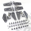 Door Hinge Kit, Stainless Steel; 07-18 Jeep Wrangler JK